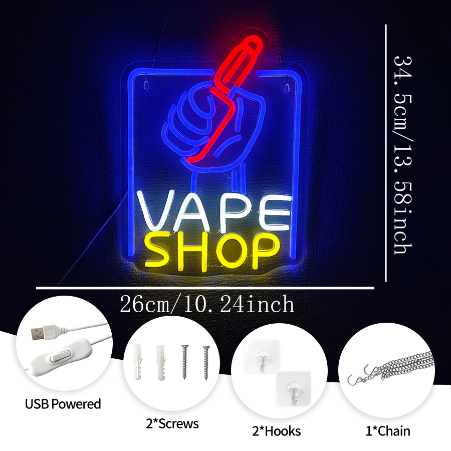 VAPE Shop Neon Sign for Smoke  - Vaping Store reseña y precio