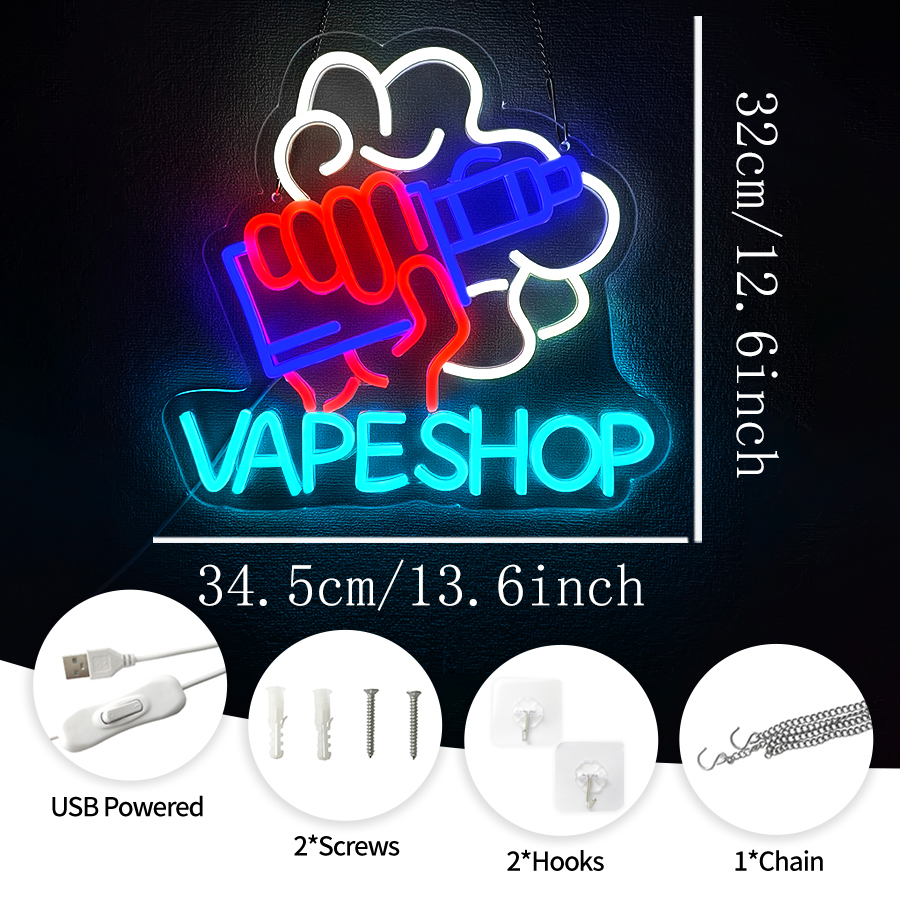 VAPE Shop Neon Sign for Smoke  - Vaping Store reseña y precio