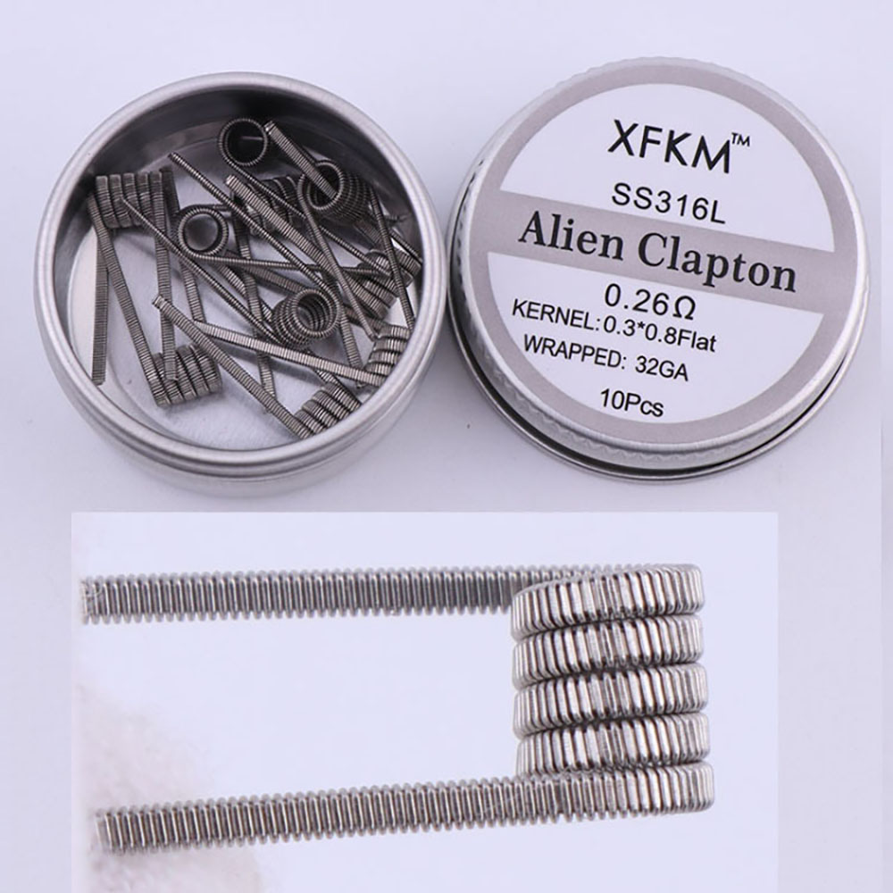 SS316L 10Pcs/Box Prebuilt Coil - Clapton Wire Pre Built reseña y precio