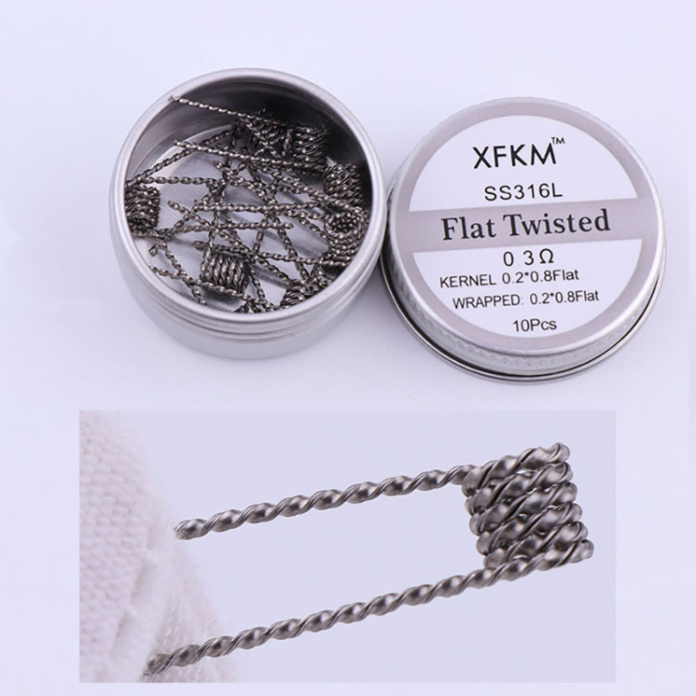 SS316L 10Pcs/Box Prebuilt Coil - Clapton Wire Pre Built reseña y precio