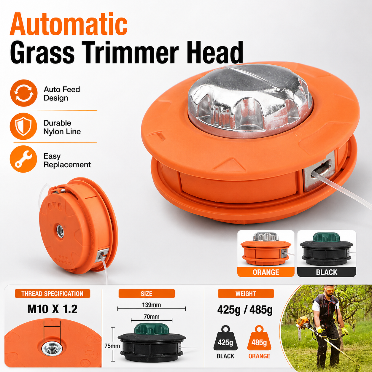 Automatic Grass Trimmer Head,  - Dry Herb Vaping Accessories reseña y precio