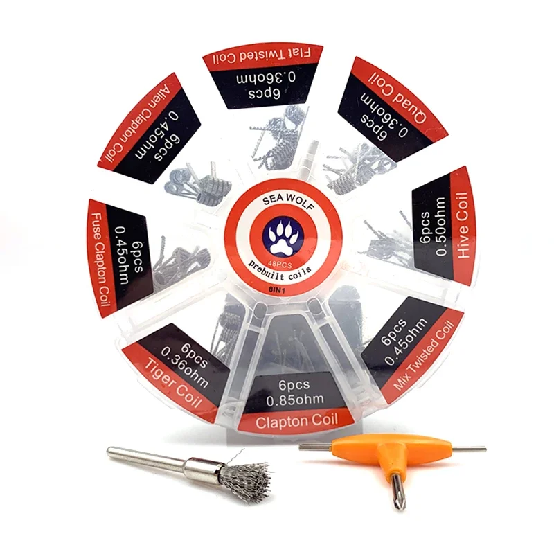 Seawolf Prebuilt Coil 8 Styles - Clapton Wire Pre Built reseña y precio