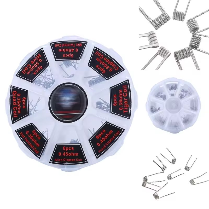 48Pcs/Set Pre Built Coils RTA  - Clapton Wire Pre Built reseña y precio