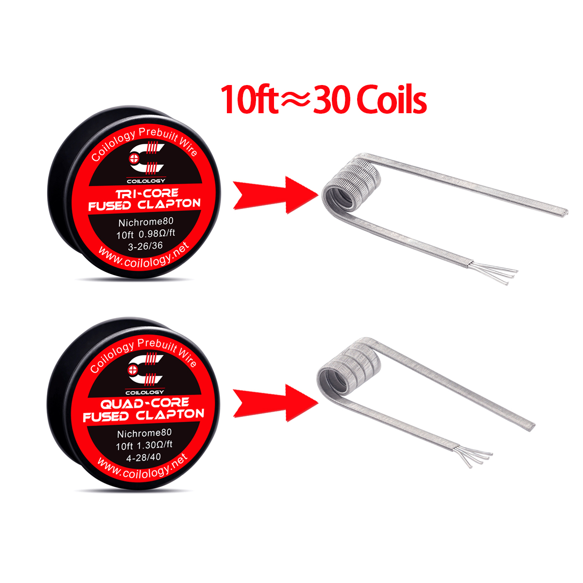 10ft Prebuilt wire Tricore/qua - Clapton Wire Pre Built reseña y precio