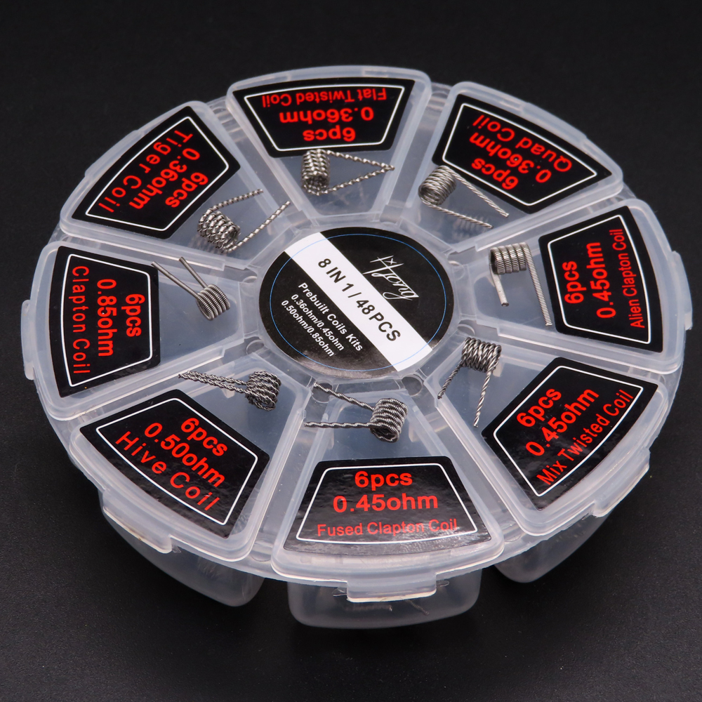 48pcs/set Premade Coils RTA RD - Clapton Wire Pre Built reseña y precio