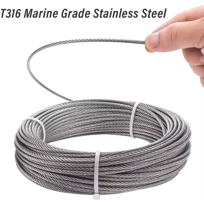 Wire Rope 7X19 Diameter 3.18mm - Stainless Wire Ss316 reseña y precio