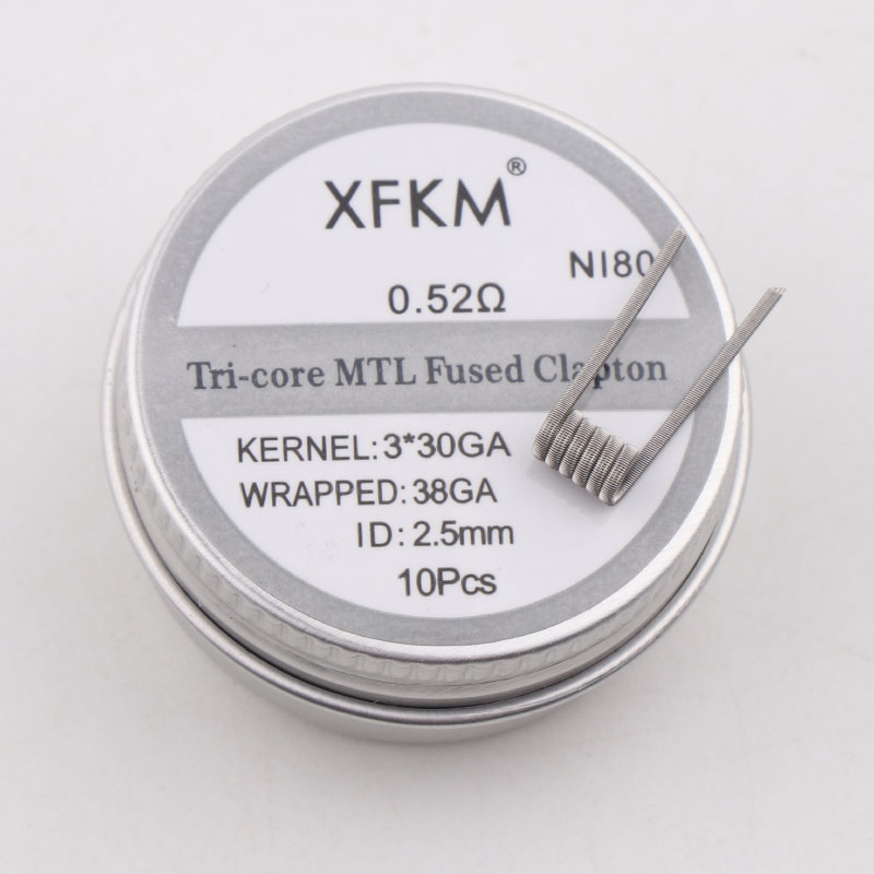 NEW XFKM 10PCS/box NI80/A1/SS3 - Clapton Wire Pre Built reseña y precio