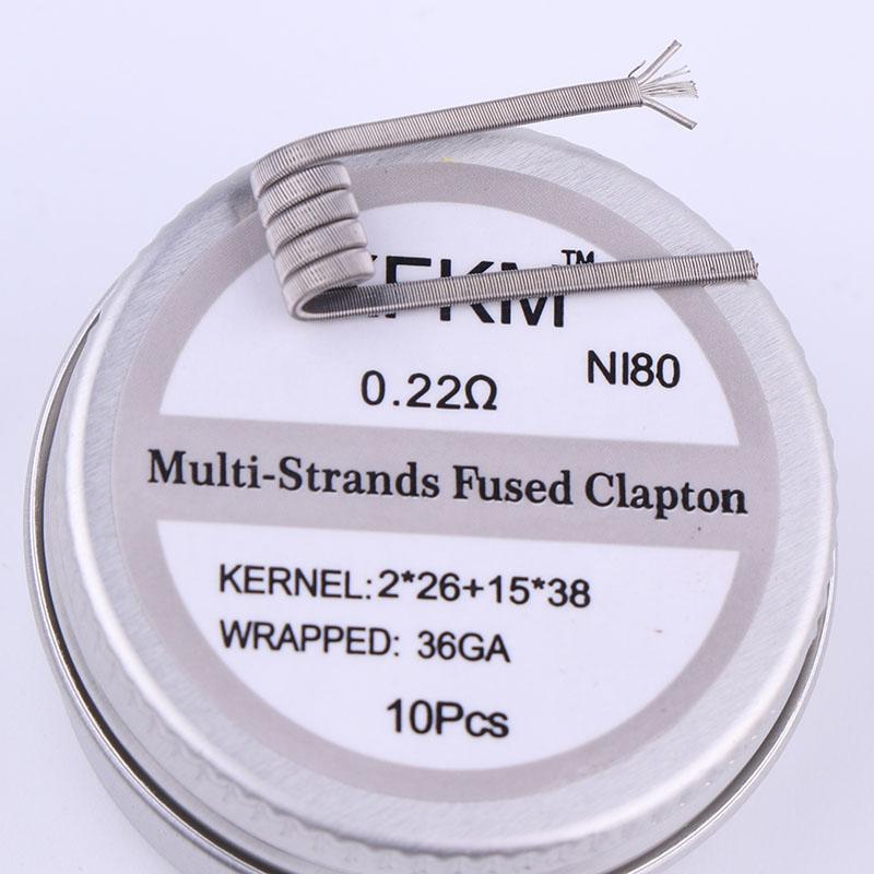 NEW XFKM 10pcs/box NI80 High D - Clapton Wire Pre Built reseña y precio