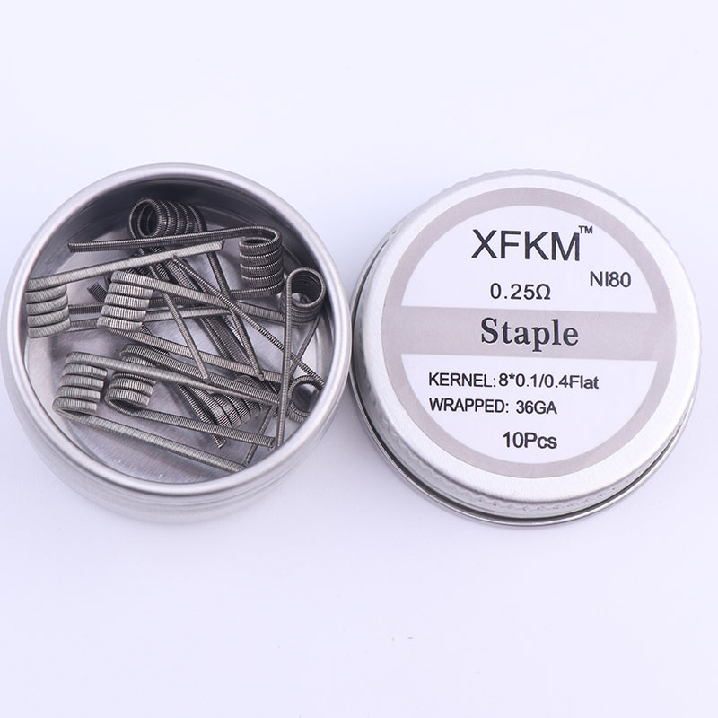 NEW XFKM 10pcs/box NI80 High D - Clapton Wire Pre Built reseña y precio