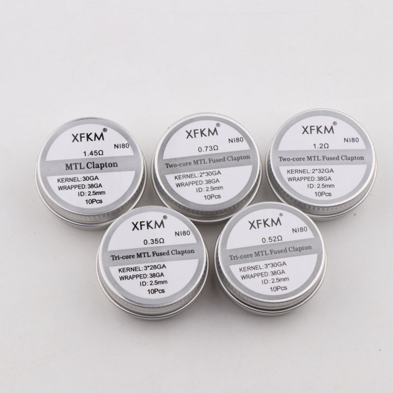 NEW XFKM 10PCS/box NI80/A1/SS3 - Clapton Wire Pre Built reseña y precio