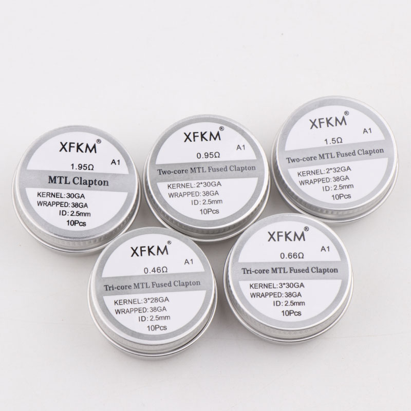 NEW XFKM 10PCS/box NI80/A1/SS3 - Clapton Wire Pre Built reseña y precio