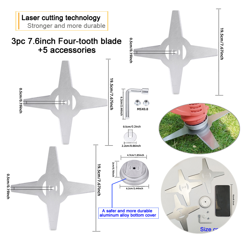3Pc 7.6-Inch Four-Tooth Lawn M - Dry Herb Vaping Accessories reseña y precio